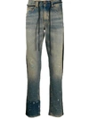 OFF-WHITE TWO-TONE DENIM JEANS,OMYA025E19386045