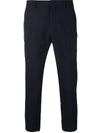 AMI ALEXANDRE MATTIUSSI CROPPED FIT TROUSERS NAVY,A19T005.207 SOR