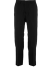 AMI ALEXANDRE MATTIUSSI CROPPED FIT TROUSERS BLACK,A19T005.207 SOR