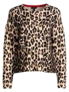 ESCADA Sanima Leopard-Print Wool Crewneck Sweater