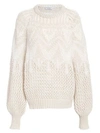 BRUNELLO CUCINELLI Opera Intarsia Crochet Cashmere & Silk Knit Jumper