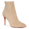 CHRISTIAN LOUBOUTIN ELOISE 85 NOCCIOLA SUEDE ANKLE BOOTS,CL15115S