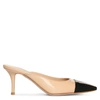 GIANVITO ROSSI LUCY MULE TWO-TONE PATENT PUMPS,GR15117S