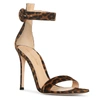 Gianvito Rossi Portofino 105mm Leopard-print Sandals In Brown