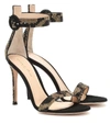 GIANVITO ROSSI RONNIE EMBELLISHED SANDALS,P00398126