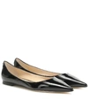 JIMMY CHOO LOVE FLAT PATENT LEATHER BALLET FLATS,P00413179