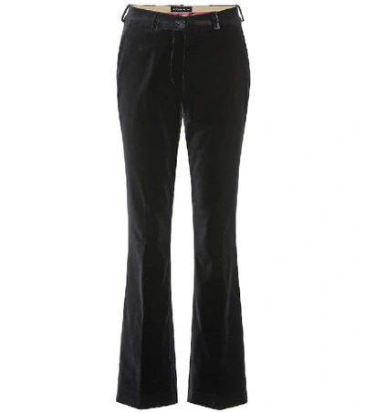 Etro Velvet Flared Trousers In Black