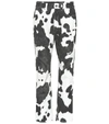 BURBERRY PRINTED HIGH-RISE STRAIGHT-LEG JEANS,P00400060