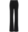 Khaite Abigail Cropped High-rise Straight-leg Jeans In Black