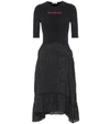 BALENCIAGA ASYMMETRIC JERSEY MIDI DRESS,P00402757