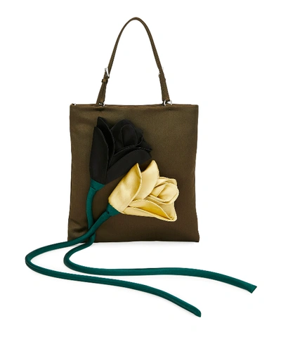 Prada Blossom手提包 In Dark Green