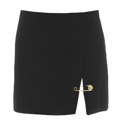 Versace Ssense Exclusive Black Safety Pin Miniskirt