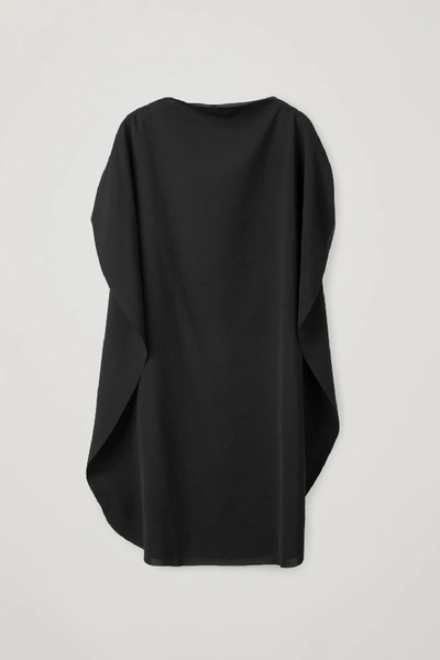 Cos Circle-cut Dress In Black