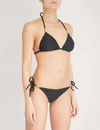 Heidi Klein Core Textured Rope Padded Triangle Bikini Top In Black