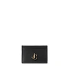 JIMMY CHOO UMIKA Black Calf Leather Card Holder with JC Logo,UMIKACLF