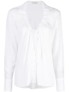 ALTUZARRA ALTUZARRA 缩褶领罩衫 - 白色