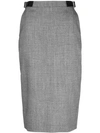 ALTUZARRA ALTUZARRA 格纹铅笔半身裙 - 黑色