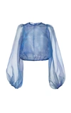 BEAUFILLE NEBULA SEMI SHEER TULLE BLOUSE,764444