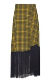 Rokh Tassel-accented Crepe Skirt In Yellow