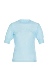 Cecilie Bahnsen Tippi Cotton-knit Top In Blue