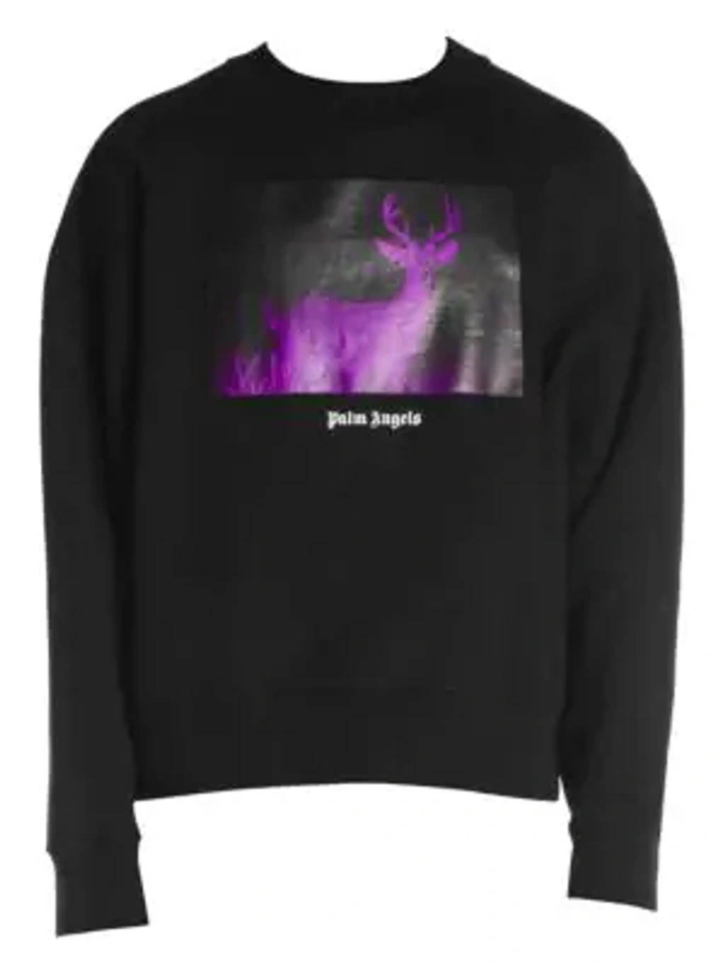 【PALM ANGELS】 NIGHT VISION DEER CREWNECK Palm Angels Night Vision Deer Sweatshirt In Black Multi