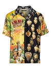 DOLCE & GABBANA Mixed Print Silk Sport Shirt