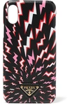 PRADA PRINTED TEXTURED-LEATHER IPHONE X/ XS CASE