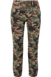 NILI LOTAN FRENCH MILITARY CROPPED CAMOUFLAGE-PRINT STRETCH-COTTON TWILL TAPERED PANTS