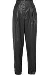 TIBI PLEATED SHELL TAPERED PANTS