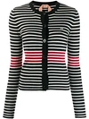 N°21 STRIPED KNITTED CARDIGAN