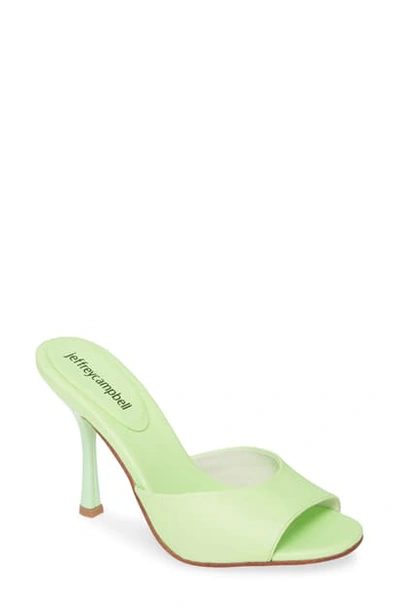 Jeffrey Campbell Pg13 Slide Sandal In Green Neon