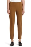 Lafayette 148 Acclaimed Stretch Slim Pintuck City Pants In Maple