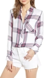 Rails Hunter Plaid Shirt In White Rose Navy