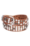 ISABEL MARANT MOHA STUDDED LEATHER BELT,CE0301-19A001A