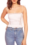 REFORMATION MASON TIE STRAP CROP TANK TOP,MASON