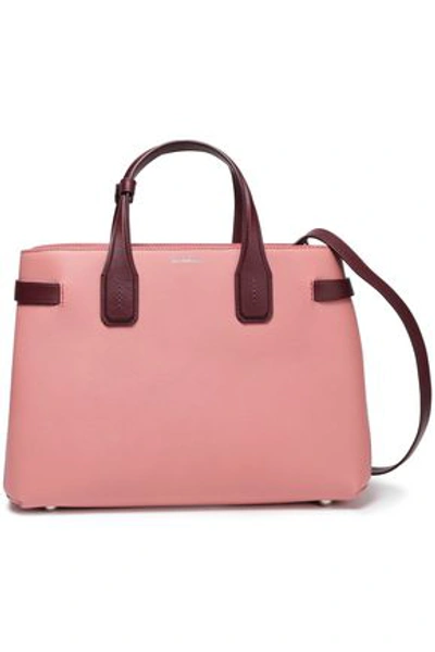 Burberry Woman Two-tone Pebbled-leather Tote Antique Rose