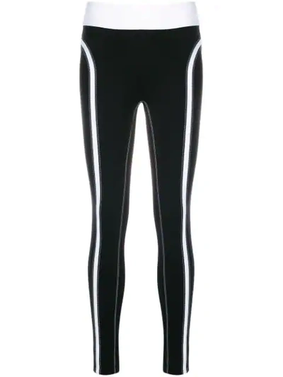 No Ka'oi Stitching Detail Performance Leggings In Black