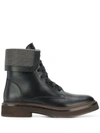 BRUNELLO CUCINELLI LACE-UP FRONT BOOTS