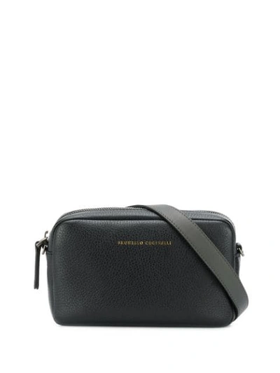Brunello Cucinelli Textured Leather Belt Bag In Black