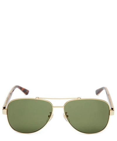 Gucci Double Bridge Aviator Sunglasses In Gold