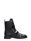 CASADEI COMBAT BOOTS IN BLACK LEATHER,10990112