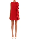 VALENTINO CREPE COUTURE DRESS RED,10989974