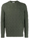 Brunello Cucinelli Patterned Knit Jumper In Green