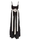 PROENZA SCHOULER Mixed-Media Pleated Cady Maxi Dress