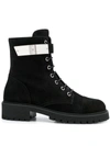 GIUSEPPE ZANOTTI SUEDE LACE-UP BOOTS