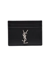 Saint Laurent Ysl Logo Cardholder In Black