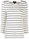 A.P.C. STRIPED KNITTED TOP