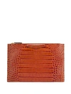GIVENCHY GIVENCHY CROCODILE EMBOSSED POUCH - 棕色