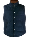 Brunello Cucinelli Reversible Waistcoat In Blue