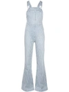Frame Pinstripe Dungarees In Blue